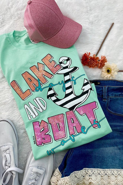 BC LAKE AND BOAT- MINT