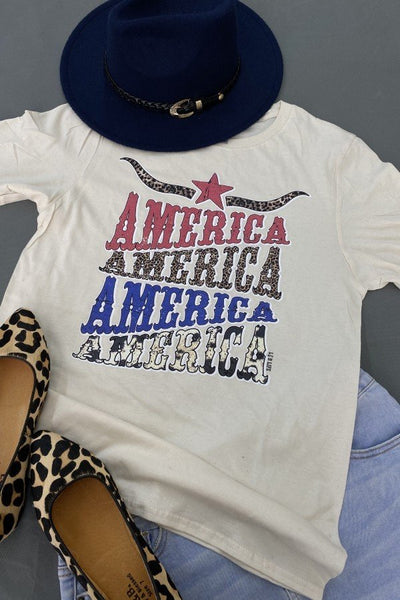 GILDAN AMERICA-CREAM