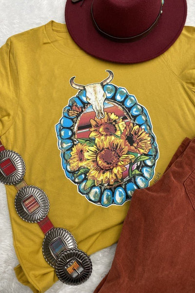 BC TURQ SUNFLOWER - MUSTARD