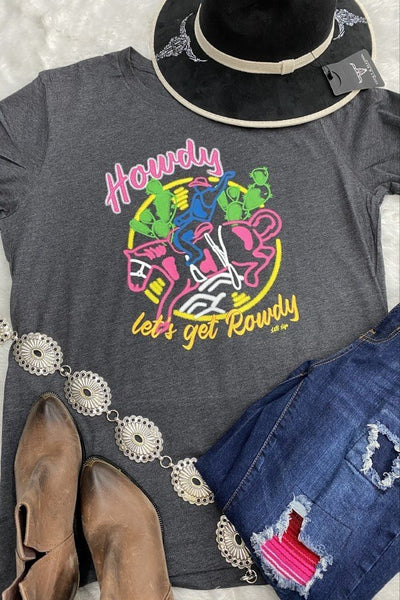 BC HOWDY LETS GET ROWDY - CHARCOAL