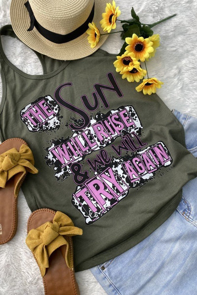 BC TANK THE SUN - OLIVE