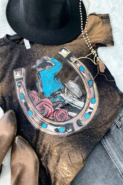 BC BLEACH HORSESHOE - BLEACHED BLACK