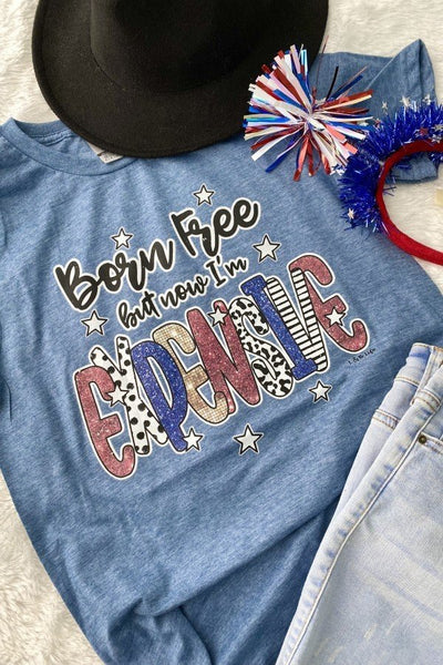 GILDAN BORN FREE - HEATHER INDIGO
