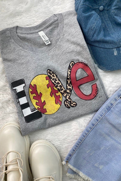 BC SOFTBALL LOVE- LIGHT GREY