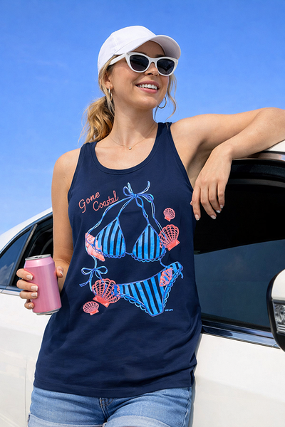 BC TANK DTF BIKINI TEE - NAVY