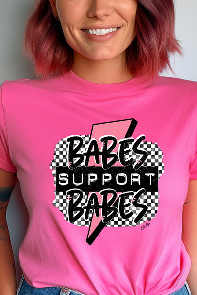 LF DTF Babes Support Babes - NeonPink