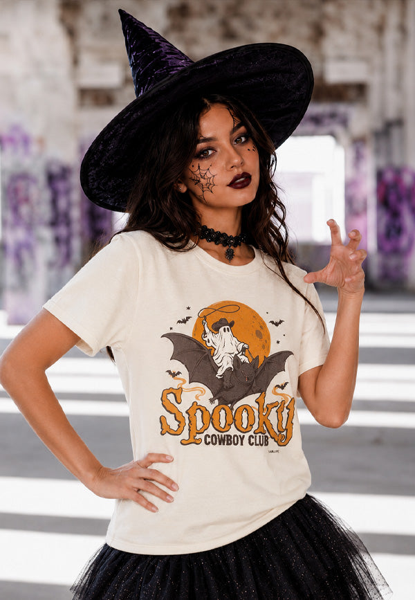 BC DTF SPOOKY CLUB TEE - CREAM