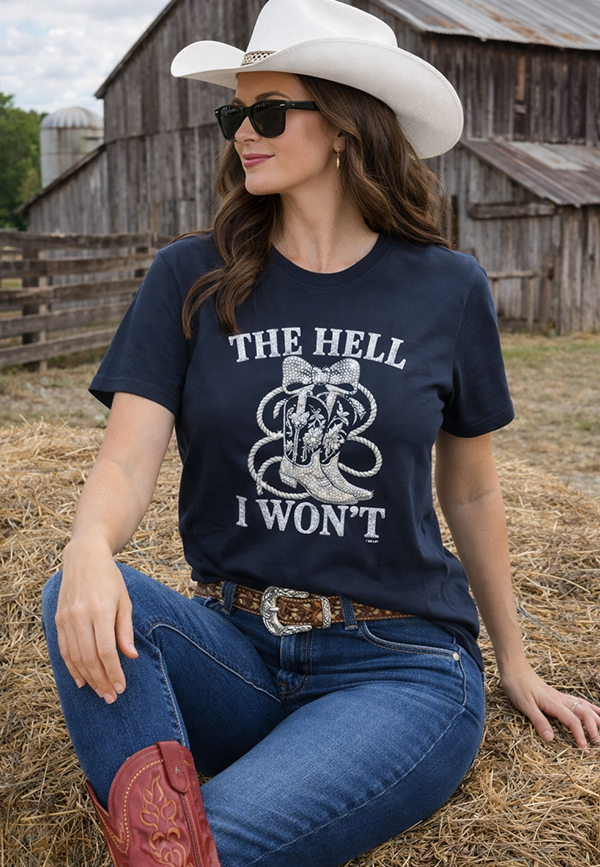 BC DTF THE HELL I WON'T TEE - BLACK