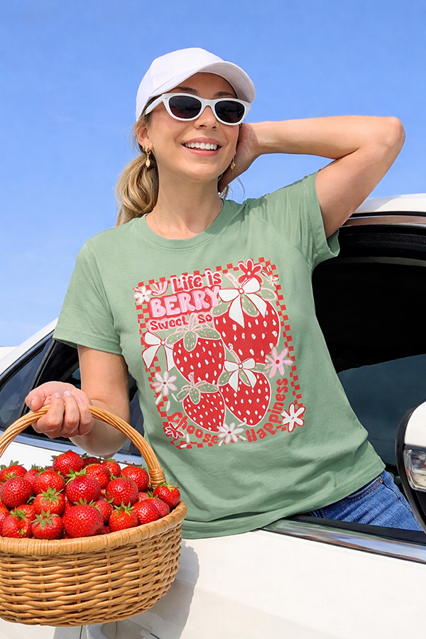 BC DTF LIFE IS BERRY TEE - SAGE