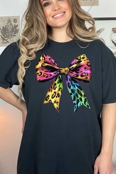 BC DTF NEON LEO BOW - BLACK