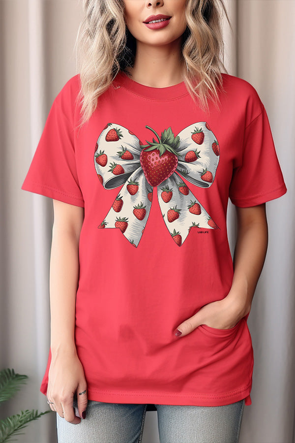 BC DTF STRAWBERRY BOW - RED