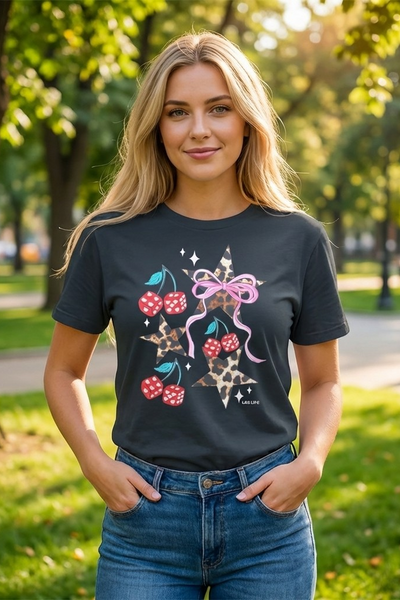 BC DTF LEO STARS TEE - BLACK