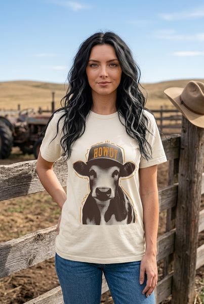 CC DTF HOWDY HAT TEE - IVORY