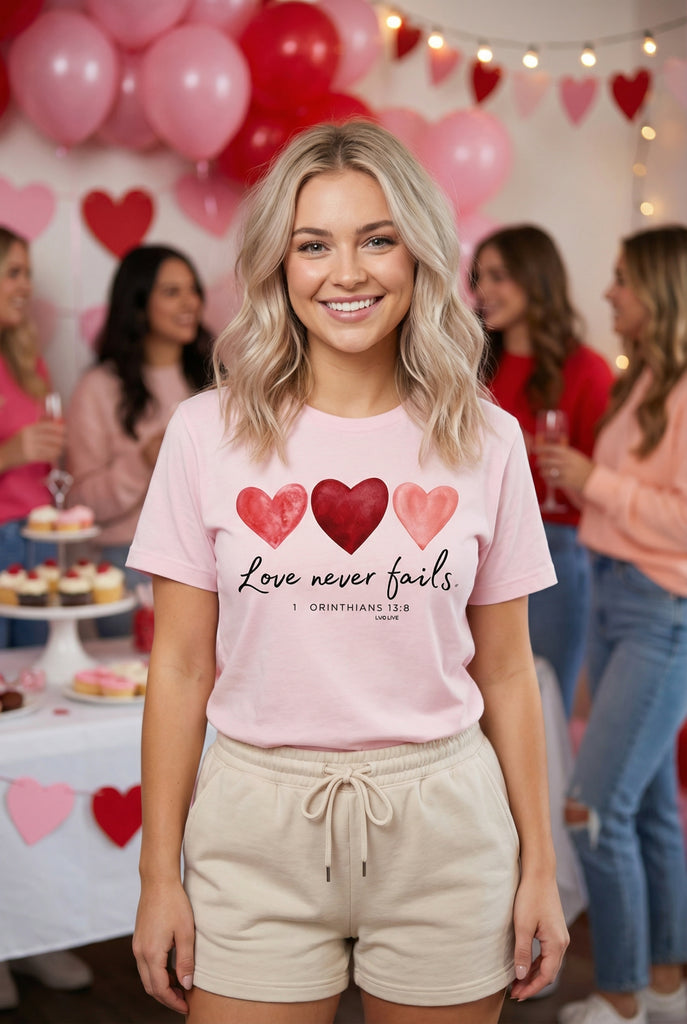 BC DTF LOVE NEVER FAILS - LIGHT PINK