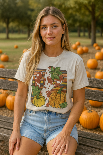 BC DTF COWHIDE CACTUS - CREAM