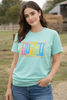 BC DTF CHECKER HOWDY TEE - MINT