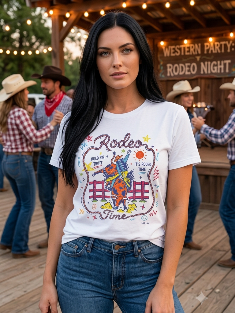 CC DTF RODEO TEE - WHITE