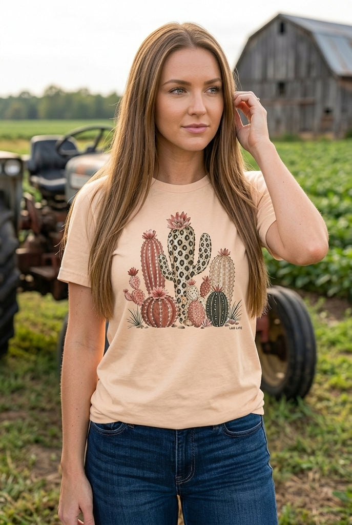 BC DTF 4 CACTUS TEE - PEACH