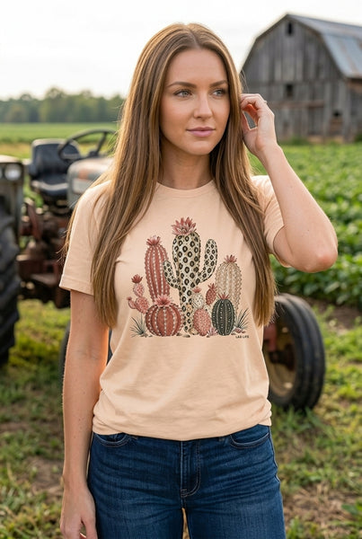 BC DTF 4 CACTUS TEE - PEACH