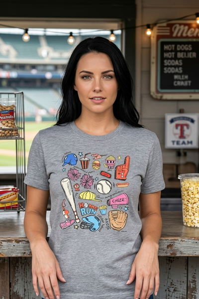 GILDIAN DTF HOMERUN TEE - SPORTS GREY