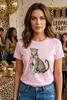 GILDIAN DTF LEO TEE - LIGHT PINK