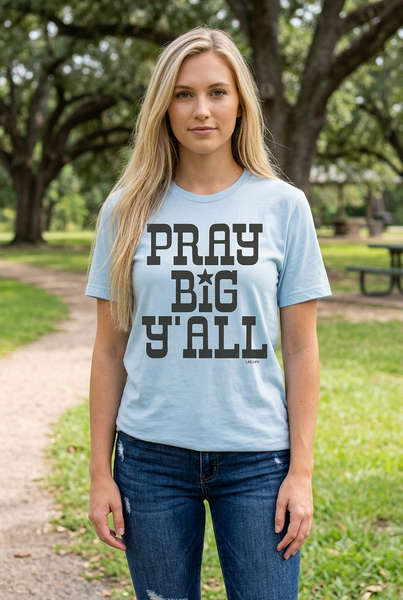 BC DTF PRAY BIG TEE - SILVER