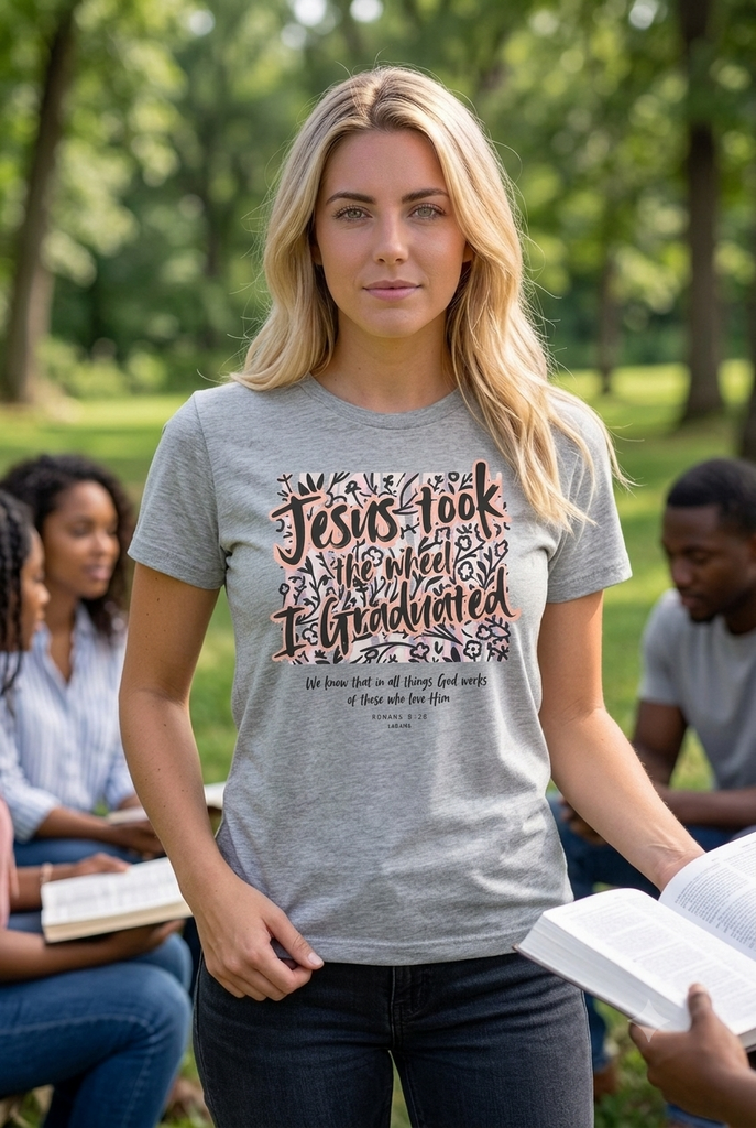 BC DTF JESUS TOOK TEE - LIGHT GREY