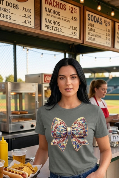GILDIAN BB BOW TEE - CHRACOAL