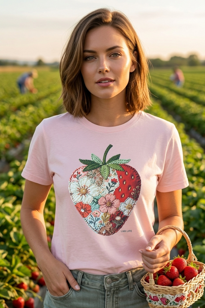 CC DTF STRAWBERRY TEE - BLOOSM