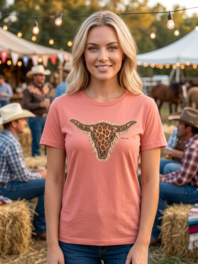 BC DTF LEO STEER TEE - SUNSET