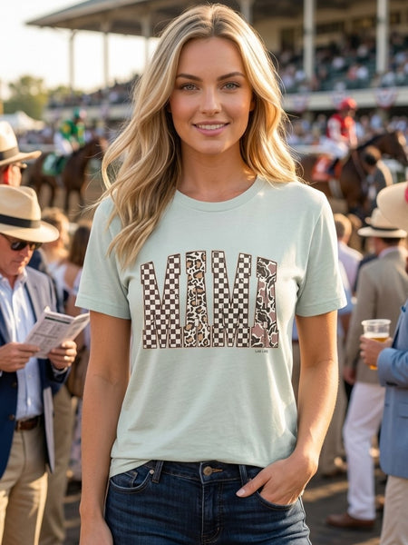 CC DTF CAMO MAMA TEE - GREY