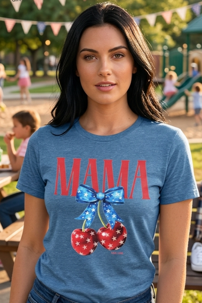 GILDIAN DTF MAMA CHERRIES TEE - INDIGO