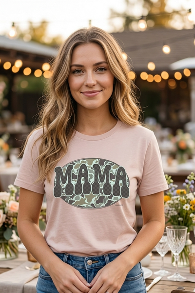 CC DTF MAMA CAMO TEE - PEACH