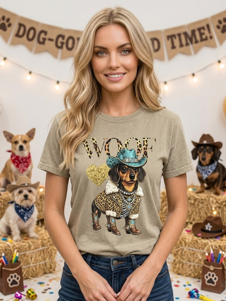 BC DTF WOOF TEE - STONE