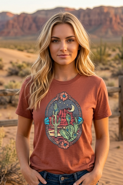 BC DTF MOON DESERT TEE - RUST