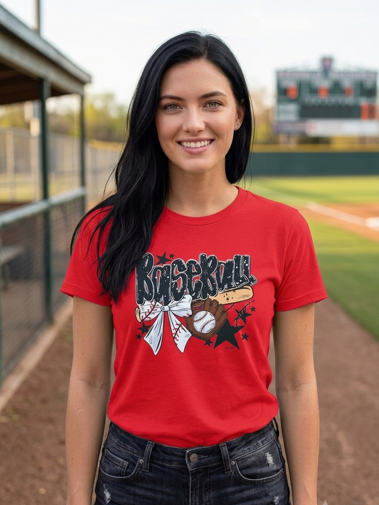 GILDIAN DTF BASEBALL TEE - RED