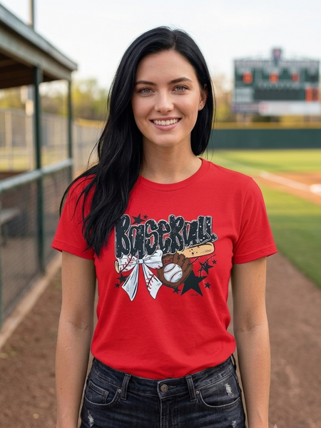 GILDIAN DTF BASEBALL TEE - RED