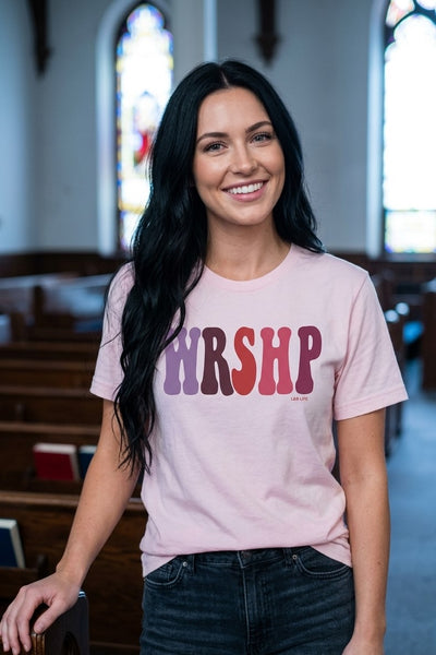 BC DTF WRSHP TEE - PINK