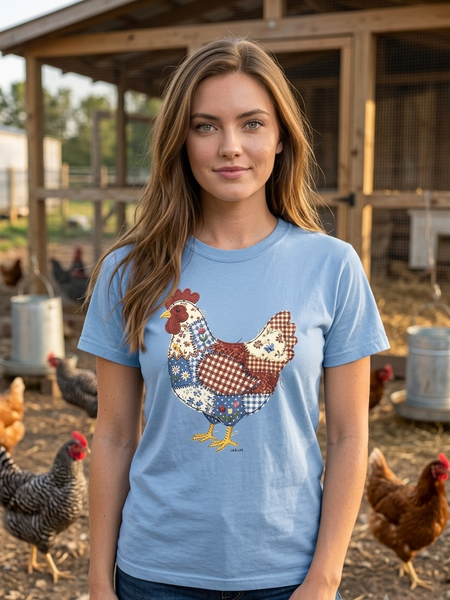 CC DTF SCRAPS CHICKEN TEE - DENIM BLUE