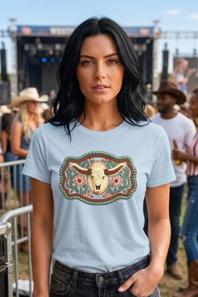 BC DTF STEER BELT TEE - LIGHT BLUE