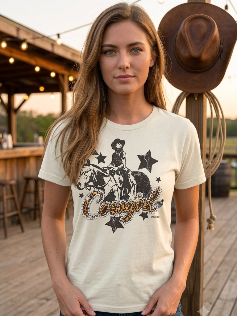 CC DTF RHINESTONE CW TEE - IVORY