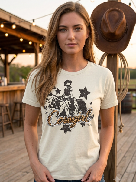CC DTF RHINESTONE CW TEE - IVORY