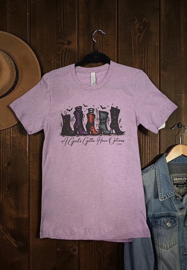 BC DTF A GIRL TEE - LAVENDER