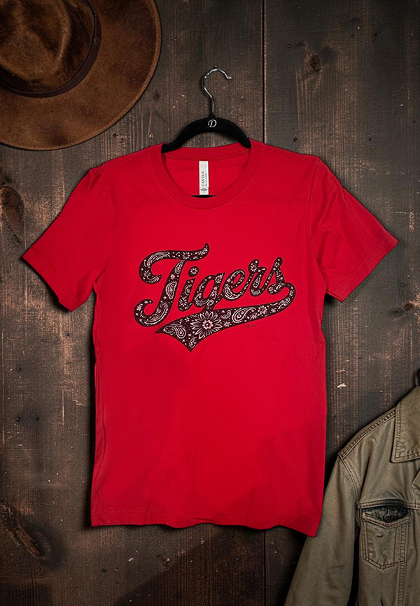 BC DTF TIGERS TEE - RED