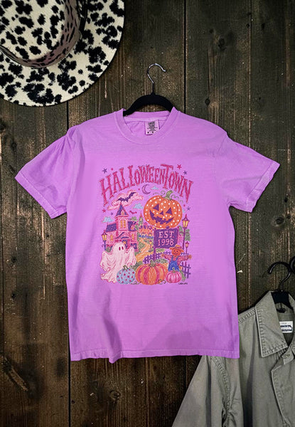 CC DTF HALLOWEEN TEE - NEON VIOLET