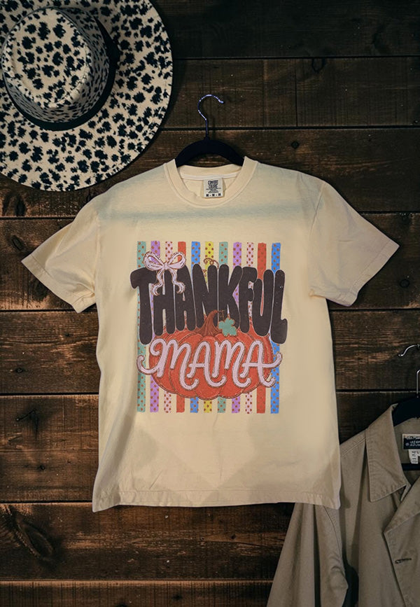 CC DTF THANKFUL MAMA TEE - BUTTER