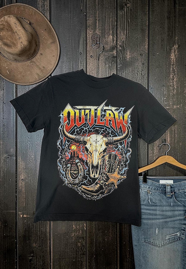 BC DTF OUTLAW TEE - BLACK