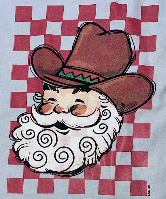 CHECKERS COWBOY SANTA