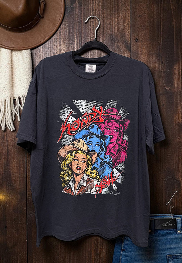 CC DTF HOWDY CWS TEE - BLACK