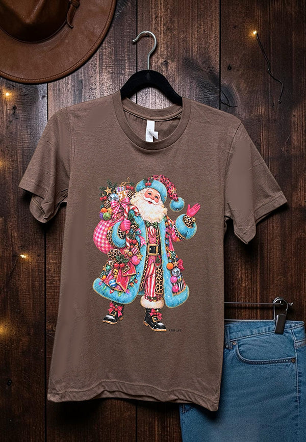 BC DTF WESTERN SANTA TEE - BROWN